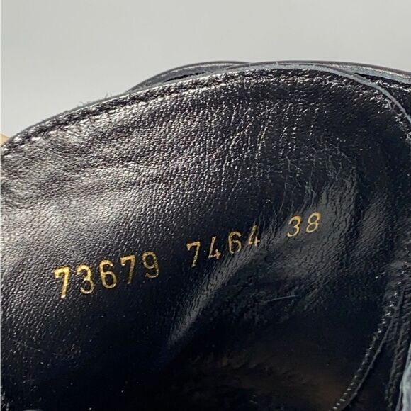 GIANVITO ROSSI Lagarde Calf Leather Side-Zip Combat Booties size 38 - Picture 7 of 12